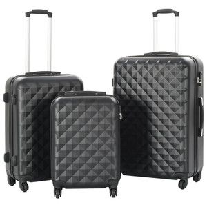 Hardcase Trolley Set 3 pcs Black ABS A949-91886 Hardcase Trolley Set 3 pcs Black ABS A949-91886
