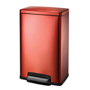Stainless Steel 13-Gallon Kitchen Trash Can with Step Lid in Copper Red Finish Q280-RESC1342 Stainless Steel 13-Gallon Kitchen Trash Can with Step Lid in Copper Red Finish Q280-RESC1342