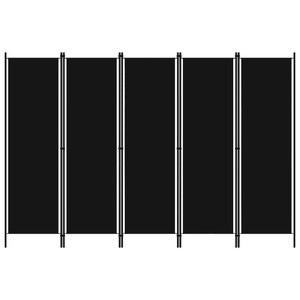 5-Panel Room Divider Black 98.4"x70.9" A949-320726