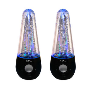 beFree Sound Bluetooth LED Dancing Water Multimedia Speakers in Black D970-BFS-165