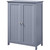 Gray Wood 2-Door Freestanding Bathroom Floor Cabinet Kitchen Storage Cupboard Q280-YGBSFAS619930741
