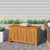 vidaXL Patio Storage Box with Wheels 44.5"x19.7"x22.8" Solid Wood Acacia A949-319712
