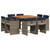 vidaXL 9 Piece Patio Dining Set with Cushions Gray Poly Rattan A949-3277972