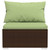  Garden Lounge Set Brown, Cushion Green A949-3102284