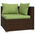  Garden Lounge Set Brown, Cushion Green A949-3102284