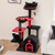 Gothic Cat Tree 53 Inch Tall Cat Tower with Cat Bed and Arch-Shaped Condo-Black B593-PV10156