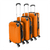 3-in-1 Portable ABS Trolley Case 20" / 24" / 28" Orange T575-S0671367524