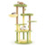 Multi-level Cat Tree Avocado Theme Cat Tower with Wide Perch Rotatable Basket-Green B593-PV10256