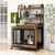 Industrial Dog Kennel Dog Crate Furniture with Storage Shelves-Rustic Brown - Color: Rustic Brown D681-PU10061CF
