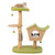 43 Inch Wooden Cat Tree with Padded Top Perch-Green - Color: Green D681-PV10099GN