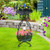 Solar Outdoor Bird Bath Feeder Combo with Flower Planter Pedestal and Solar Lights-Bronze - Color:  D681-PZ10010QT