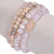Color: PEACH ROSE - Arm Candy Natural Stone And Glass Crystal Bracelets K290-14212341137443