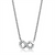 3W1022 - Rhodium Brass Chain Pendant with AAA Grade CZ  in Clear A874-3W1022