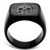 TK2306 - IP Black(Ion Plating) Stainless Steel Ring with No Stone A874-TK2306