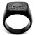 TK2306 - IP Black(Ion Plating) Stainless Steel Ring with No Stone A874-TK2306