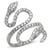 3W138 - Rhodium Brass Ring with AAA Grade CZ  in Clear A874-3W138
