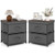2-Drawer Nightstand with Removable Fabric Bins and Pull Handles Set of 2-Black B593-JZ10128-2