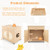 Cat Litter Box Enclosure with Sisal Scratching Doors and Storage-Natural B593-PV10148