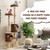 6-Tier Wooden Cat Tree with 2 Removeable Condos Platforms and Perch-Brown B593-PV10070