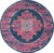 4' Blue Round Power Loom Area Rug N270-385253
