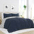 Full/Queen 3-Piece Microfiber Reversible Comforter Set in Navy Blue and Grey Q280-NAVP5610