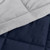 Full/Queen 3-Piece Microfiber Reversible Comforter Set in Navy Blue and Grey Q280-NAVP5610