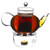 Borosilicate Glass 1.32 Quart Teapot with Removable Infuser Q280-GMTSCI1859381