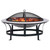  Outdoor Fire Pit with Grill Stainless Steel 29.9" A949-46530