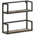 Wall Shelf Multicolour wood, black frame A949-321077