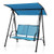 2-Seat Outdoor Canopy Swing with Comfortable Fabric Seat and Heavy-duty Metal Frame-Navy - Color: N D681-NP10403NY