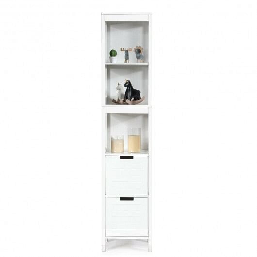 5-Tier Multifunctional Bathroom Floor Cabine Storage with 2 Drawers B593-HW61185