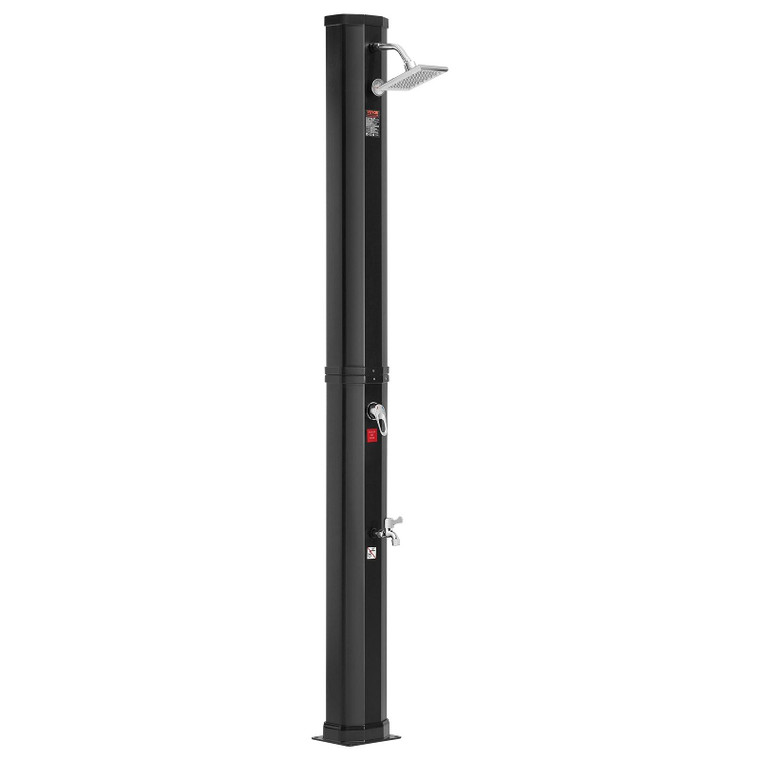 VEVOR Outdoor Solar Heated Shower, 9.25 Gallon Poolside Shower Kit with Shower Head and Foot Shower E415-TYNLYQHSPVCLT705AV0