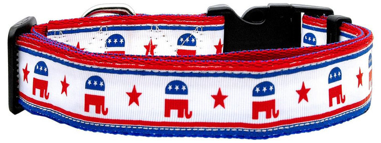 Political Nylon Republican Dog Collar Large S528-125-002 LGRP