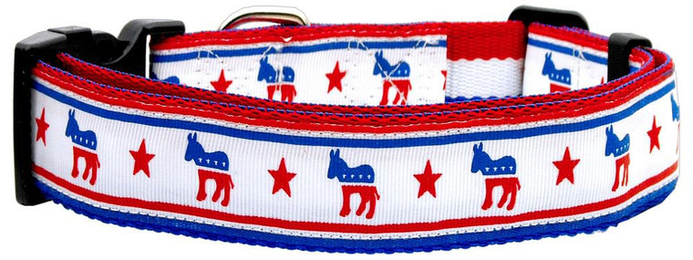 Political Nylon Democrat Dog Collar Medium S528-125-002 MDDM