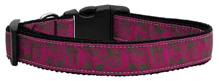 Pink and Lime Swirly Nylon Cat Collar S528-125-087 CT