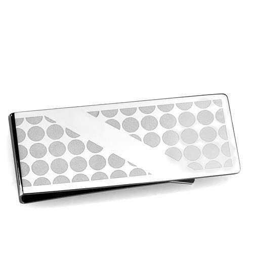TK2082 - High polished (no plating) Stainless Steel Money clip with No Stone A874-TK2082