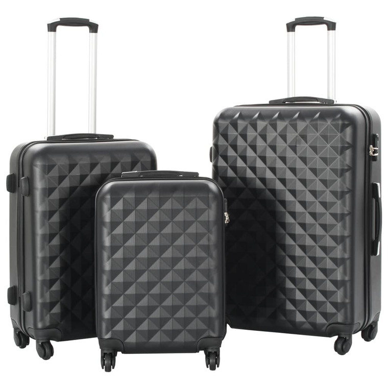 Hardcase Trolley Set 3 pcs Black ABS A949-91886