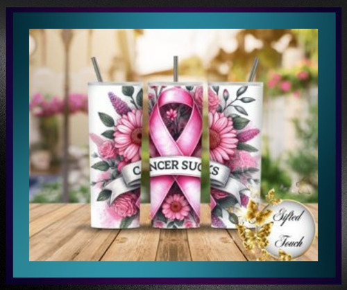 "Cancer Sucks" Tumbler