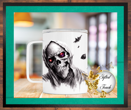 Creepy Skeleton Steel Mug