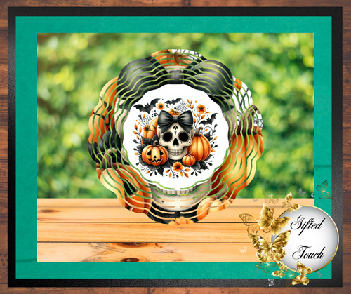 Sugar Skull Wind Spinner