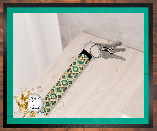 Western pattern Wristlet