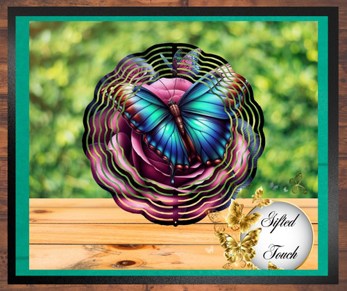 Glossy Butterfly Wind Spinner