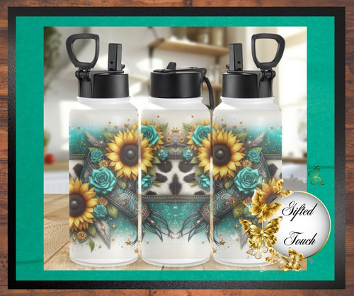 Western Print Water Bottle