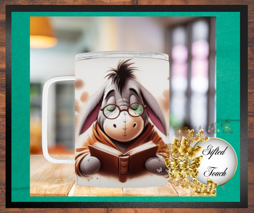 Reading Eeyore Steel Mug