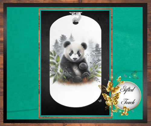 Panda Dog Tag Necklace