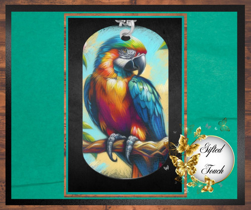 Parrot Dog Tag Necklace
