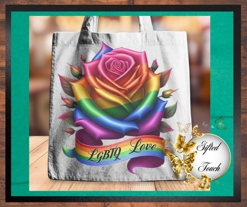 LGBTQ Rose Tote bag