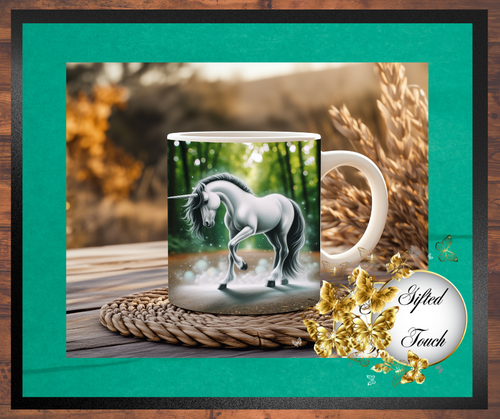 White Unicorn Mug