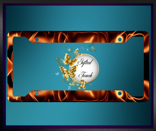 Flames License Plate Frame