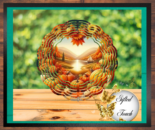 Fall Sunset Wind Spinner